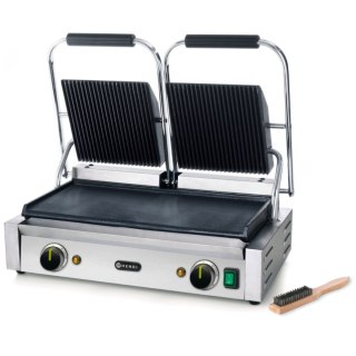 Kontakt grill kontaktowy góra ryflowana dół gładki 3600W - Hendi 263808 Hendi