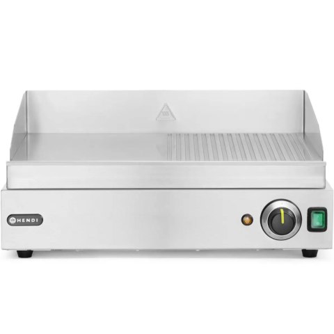 Płyta grzewcza grillowa Profi Line gładka-ryflowana do pracy ciągłej 2400W - Hendi 203156 Hendi