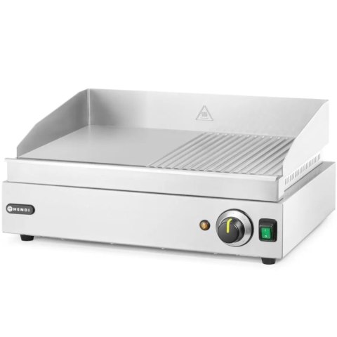 Płyta grzewcza grillowa Profi Line gładka-ryflowana do pracy ciągłej 2400W - Hendi 203156 Hendi