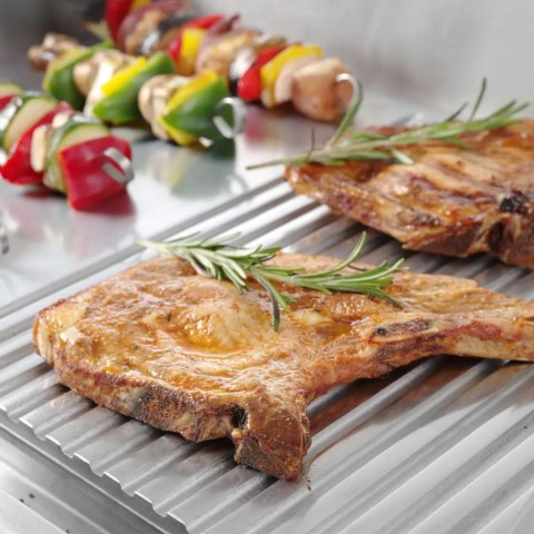 Płyta grzewcza grillowa Profi Line gładka-ryflowana do pracy ciągłej 2400W - Hendi 203156 Hendi