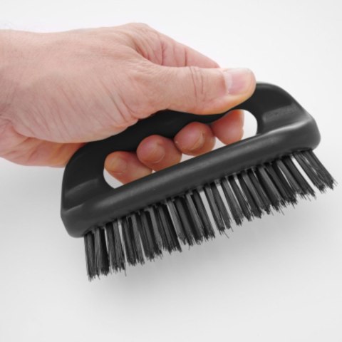 Czyścik szczotka do grilla rusztu BBQ krótka ze stalowym włosiem 150x55 mm - Hendi 525562 Hendi