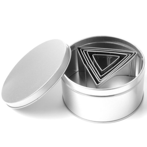 Forma wycinarka cukiernicza do ciasta szablon TRÓJKĄTY - ZESTAW 6szt. - HENDI 673775 Hendi