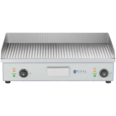 Grill elektryczny płyta grillowa ryflowana podwójna 400 x 730 mm 2 x 2000 W Royal Catering