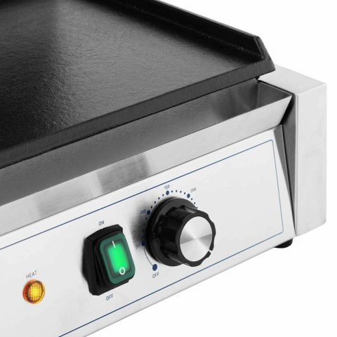 Grill kontaktowy elektryczny płyta gładka i ryflowana 33 x 22 cm 2200 W Royal Catering