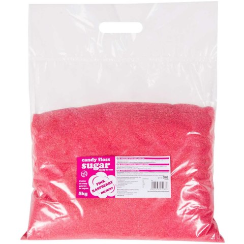 Kolorowy cukier do waty cukrowej czerwony o smaku malinowym 5kg GSG24