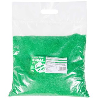 Kolorowy cukier do waty cukrowej zielony o smaku naturalnym 5kg GSG24