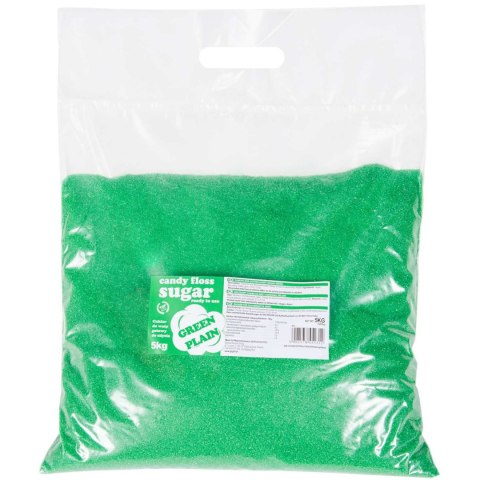 Kolorowy cukier do waty cukrowej zielony o smaku naturalnym 5kg GSG24