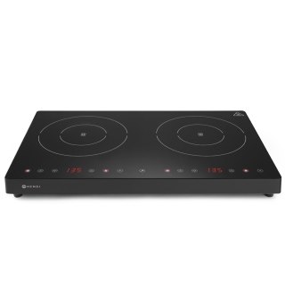 Kuchenka indukcyjna nastawna z panelem dotykowym 2 pola grzewcze Black Line śr. 22 cm 3500 W - Hendi 239414 Hendi
