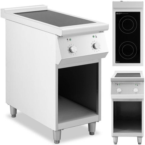 Kuchnia indukcyjna 2 palnikowa wolnostojąca na otwartej podstawie 400 V 8500 W Royal Catering