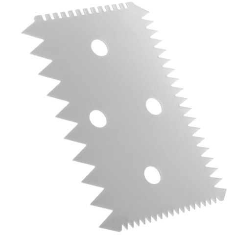 Skrobka cukiernicza prostokątna ZĄBKOWANA ze stali nierdzewnej 102x69mm - HENDI 554234 Hendi