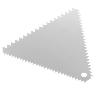 Skrobka cukiernicza trójkątna ZĄBKOWANA ze stali nierdzewnej 110x110mm - HENDI 554227 Hendi