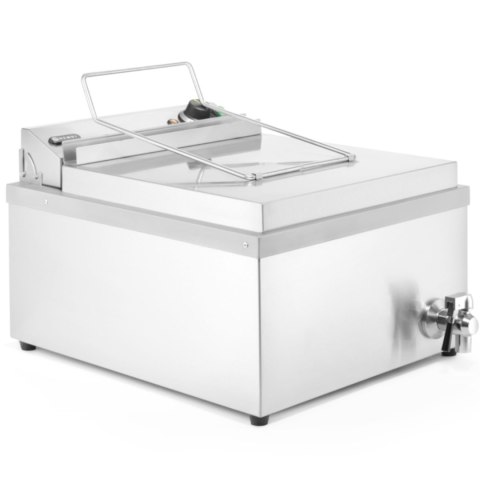 Smażalnik frytownica maszyna do smażenia pączków ryb z półką 12 l 3500 W - Hendi 205914 Hendi