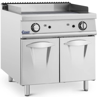 Grill gazowy podwójny ryflowany z szafką na propan / LPG / gaz ziemny 12 kW Royal Catering