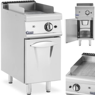 Grill gazowy ryflowany z szafką na propan / LPG / gaz ziemny 6 kW Royal Catering