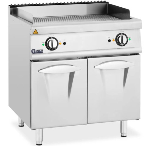 Grill płyta grillowa elektryczna podwójna ryflowana z szafką wolnostojąca 10.8 kW 400 V Royal Catering