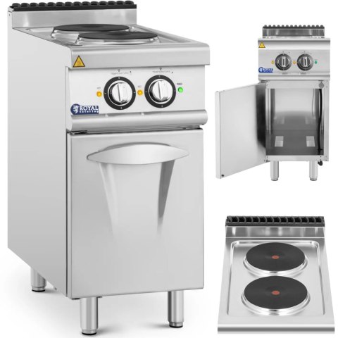Kuchnia elektryczna wolnostojąca z szafką 2 pola grzewcze 5.2 kW 400 V Royal Catering