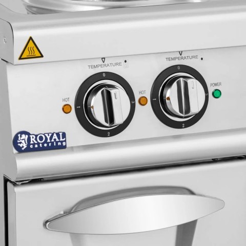 Kuchnia elektryczna wolnostojąca z szafką 2 pola grzewcze 5.2 kW 400 V Royal Catering