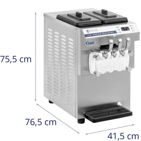 Maszyna automat do lodów włoskich 1350 W 16 l/h - 3 smaki Royal Catering