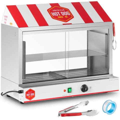 Podgrzewacz witryna grzewcza do hot dogów na 300 parówek 100 bułek 30 - 110 C 2400 W Royal Catering