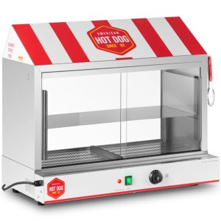 Podgrzewacz witryna grzewcza do hot dogów na 300 parówek 100 bułek 30 - 110 C 2400 W Royal Catering