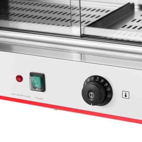 Podgrzewacz witryna grzewcza do hot dogów na 300 parówek 100 bułek 30 - 110 C 2400 W Royal Catering