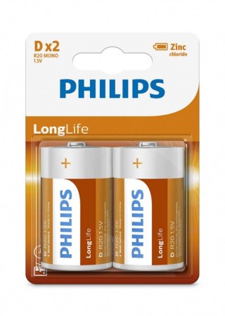 Bateria R20 1.5V (2 SZT BLISTER) Philips