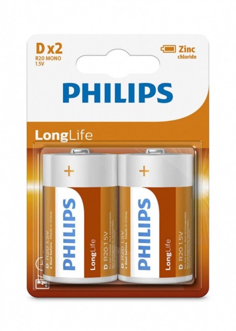 Bateria R20 1.5V (2 SZT BLISTER) Philips