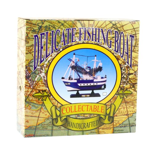 Model Kolekcjonerski Dekoracyjny Statek Kuter Rybacki Flying Lady 24x23cm LEAN Toys