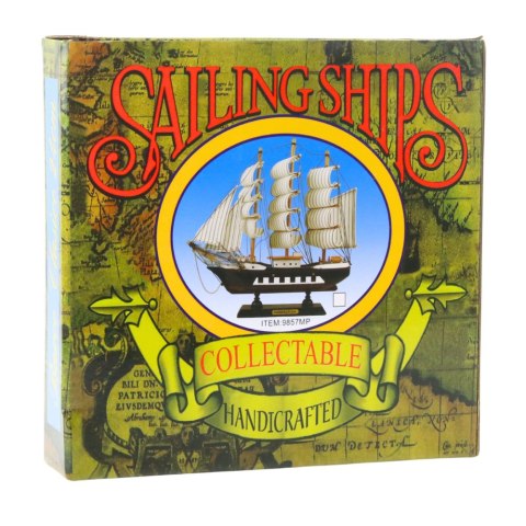 Model Kolekcjonerski Dekoracyjny Statek Żaglowiec Czerwony 24x23cm LEAN Toys