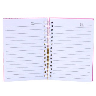 Notatnik W Linie Holograficzne Łuski Różowy A6 80 Kartek LEAN