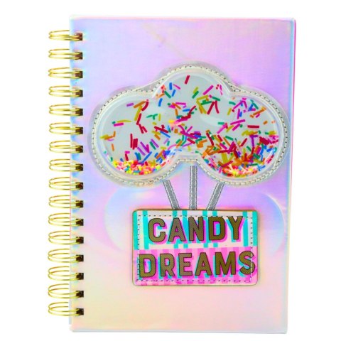 Zeszyt Notatnik W Linie Candy Dreams Cukierki Holograficzny A5 90 Kartek LEAN