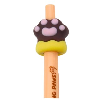 Długopis Żelowy Kocia Łapka Brązowa Niebieski Tusz 15cm 0.5mm LEAN