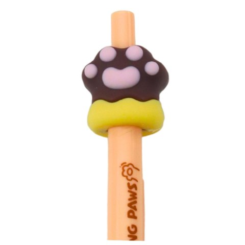 Długopis Żelowy Kocia Łapka Brązowa Niebieski Tusz 15cm 0.5mm LEAN