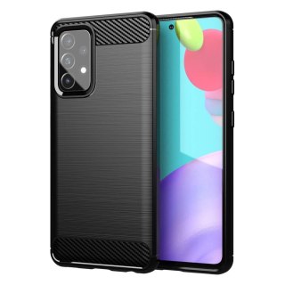 Elastyczne etui pokrowiec na Samsung Galaxy A72 4G Carbon Case - czarny HURTEL