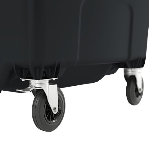 Kontener pojemnik na odpady śmieci komunalne PZH EN 840-2 DIN 1100L - czarny GSG24