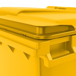 Kontener pojemnik na odpady śmieci komunalne PZH EN 840-2 DIN 1100L - żółty GSG24