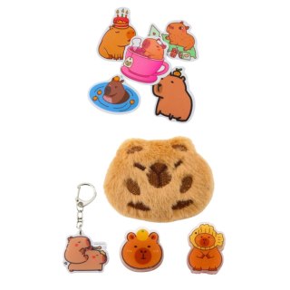 Piórnik Szkolny Dwukomorowy Z Kieszonkami Akcesoria Kapibara 21x12 cm LEAN