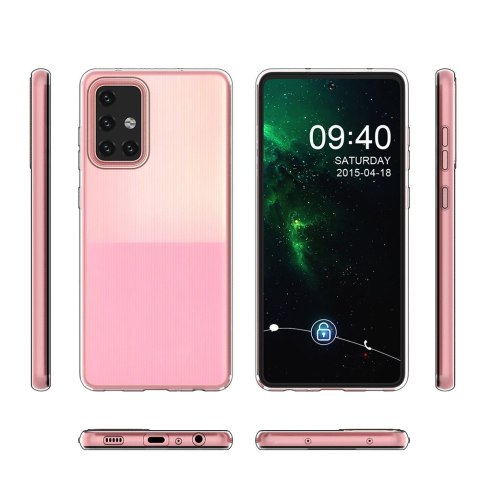 Żelowy pokrowiec etui na Samsung Galaxy A72 4G Ultra Clear 0.5mm - przezroczysty HURTEL