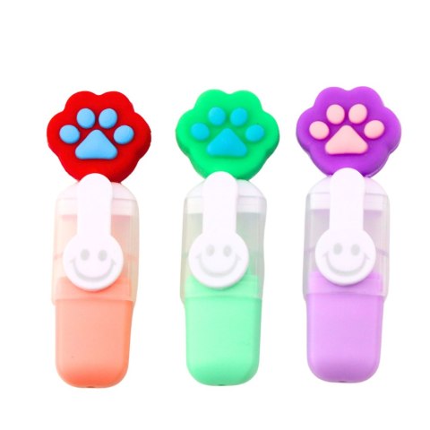 Zestaw Mini Zakreślacze Z Łapką W Etui Kolorowe 6szt 8cm LEAN