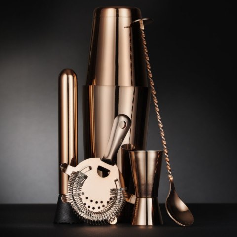 Zestaw barmański w tubie shaker jigger sitko muddler łyżka - miedziany Bar Up