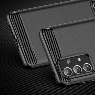 Elastyczne etui pokrowiec na Samsung Galaxy A73 Carbon Case - czarny HURTEL