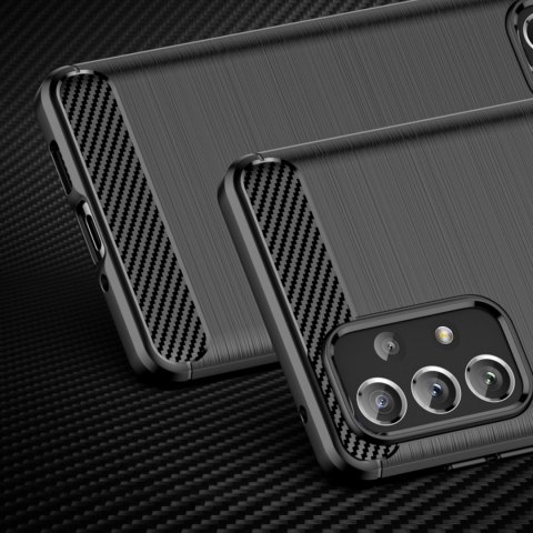 Elastyczne etui pokrowiec na Samsung Galaxy A73 Carbon Case - czarny HURTEL
