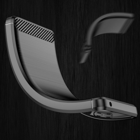 Elastyczne etui pokrowiec na Samsung Galaxy A73 Carbon Case - czarny HURTEL