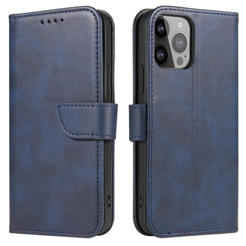 Etui pokrowiec z klapką portfel podstawka na Samsung Galaxy S23+ Magnet Case - niebieskie HURTEL