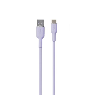 Kabel przewód USB-A - USB-C 1.5m - fioletowy PURO