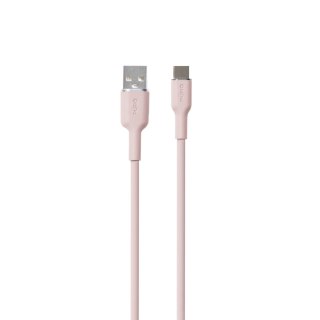 Kabel przewód USB-A - USB-C 1.5m - różowy PURO