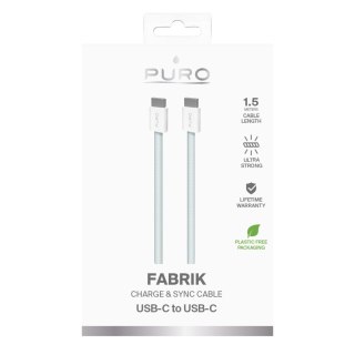 Kabel przewód USB-C 60W 480mbps 1.5m - niebieski PURO