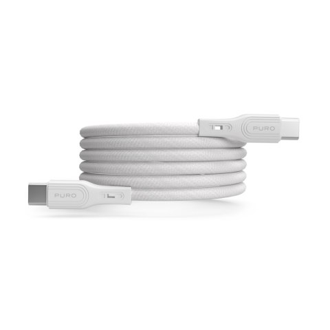 Kabel przewód magnetyczny USB-C 60W USB 1m - biały PURO