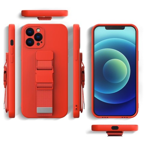 Silikonowe etui ze smyczą paskiem do Xiaomi Redmi Note 11 Pro Rope Case - czarny HURTEL