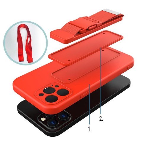 Silikonowe etui ze smyczą paskiem do Xiaomi Redmi Note 11 Pro Rope Case - czarny HURTEL
